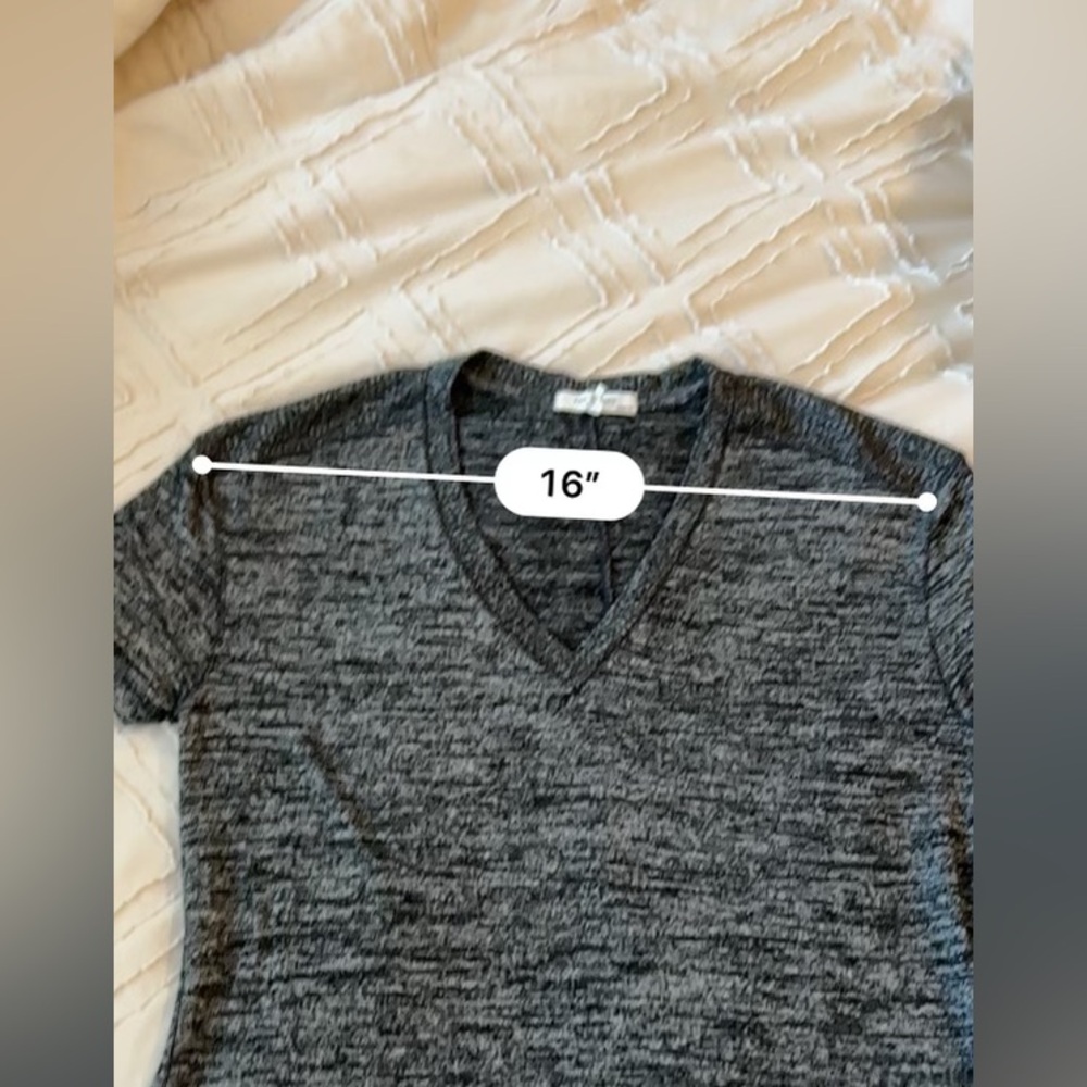 Rag & Bone The Slub Vee Tshirt Charcoal Gray Size… - image 4